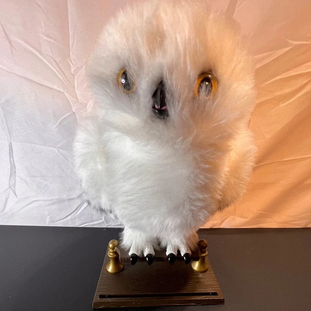 Harry Potter Hedwig 12in Interactive Plush Owl‎ White Excellent Wizarding World